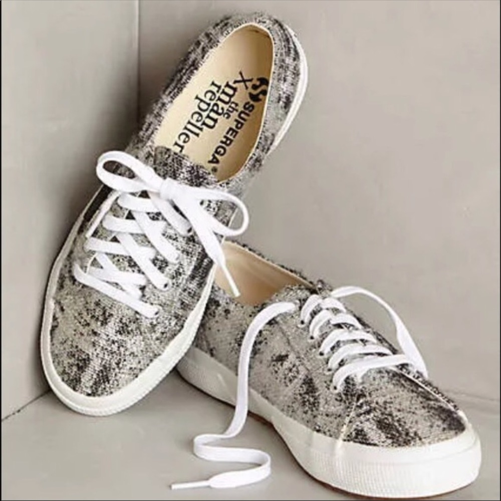 Superga X The man repeller metallic tweed NWT